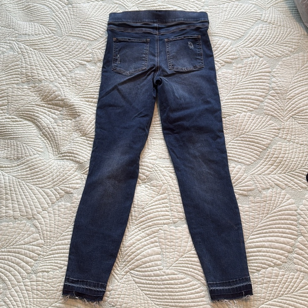 Spanx Distressed Ankle High Rise Pull On Skinny Jeans size S/P - Picture 2 of 13